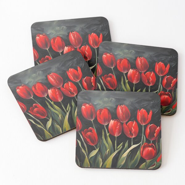 Item preview, Crimson Symphony - Red Tulip Bouquet designed and sold by DamoreLifestyle.