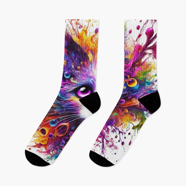Item preview, Cat with ink splash designed and sold by FusiTink.