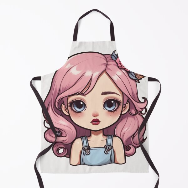 Item preview, Cute Pink Doll Girl Portrait designed and sold by MadnessEnvelope.