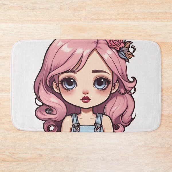 Item preview, Cute Pink Doll Girl Portrait designed and sold by MadnessEnvelope.
