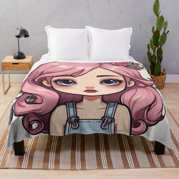 Item preview, Cute Pink Doll Girl Portrait designed and sold by MadnessEnvelope.