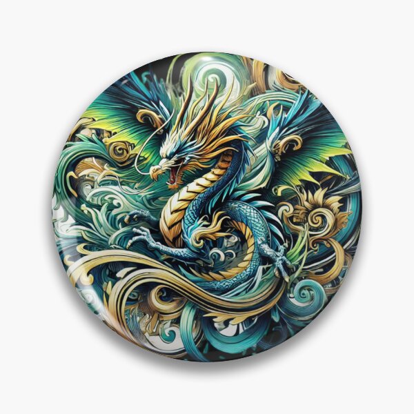 Item preview, Majestic Dragon in Abstract Swirls designed and sold by TeslaSt0re.