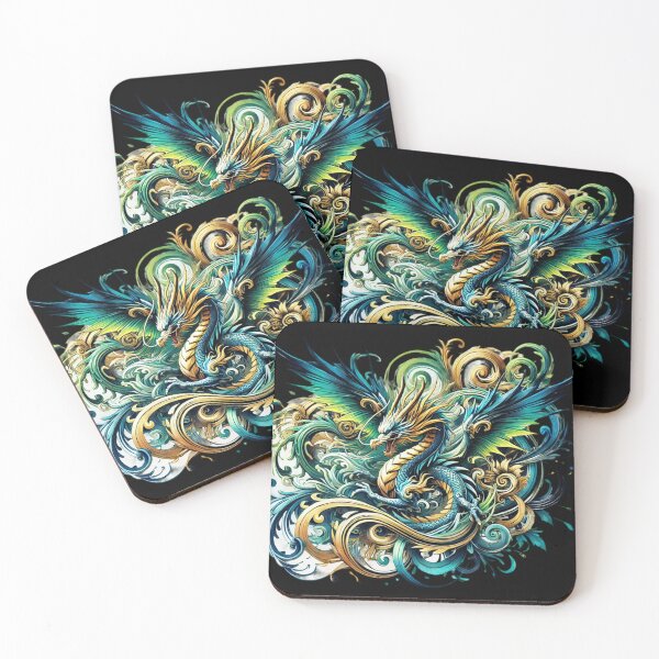 Item preview, Majestic Dragon in Abstract Swirls designed and sold by TeslaSt0re.