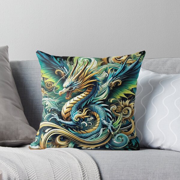 Item preview, Majestic Dragon in Abstract Swirls designed and sold by TeslaSt0re.