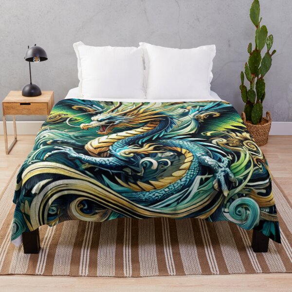 Item preview, Majestic Dragon in Abstract Swirls designed and sold by TeslaSt0re.