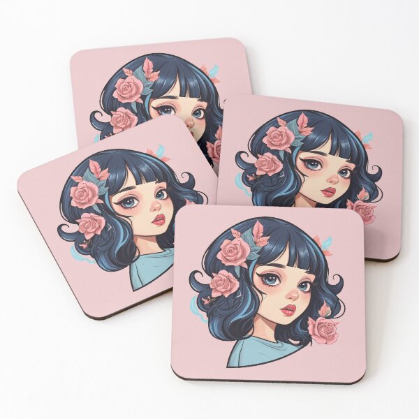 Item preview, Girl With Cute Flowers designed and sold by MadnessEnvelope.
