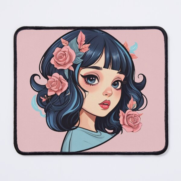 Item preview, Girl With Cute Flowers designed and sold by MadnessEnvelope.