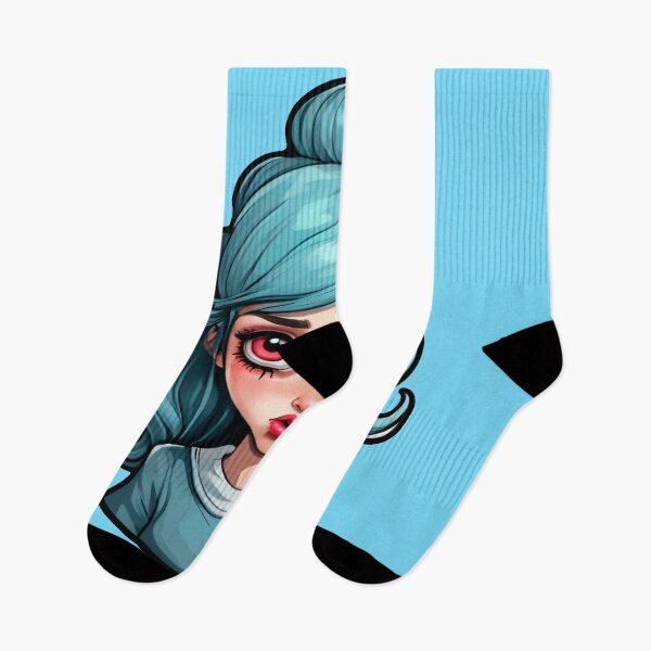 Item preview, Crazy Blue Hair Girl designed and sold by MadnessEnvelope.