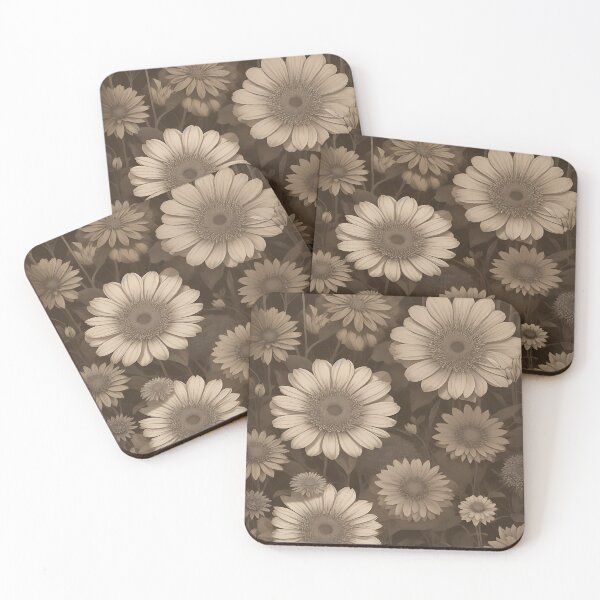 Item preview, Old Vintage Photograph Sepia Chamomile Field designed and sold by MadnessEnvelope.