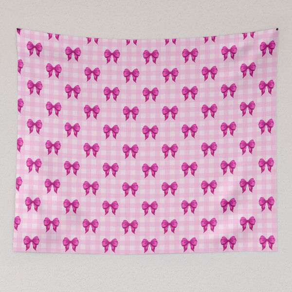 Item preview, Pink Coquette Bow Gingham designed and sold by Saki Desjardins.