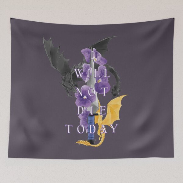 Item preview, Fourth Wing Violet - I will not die today designed and sold by The Malva Glyphs.
