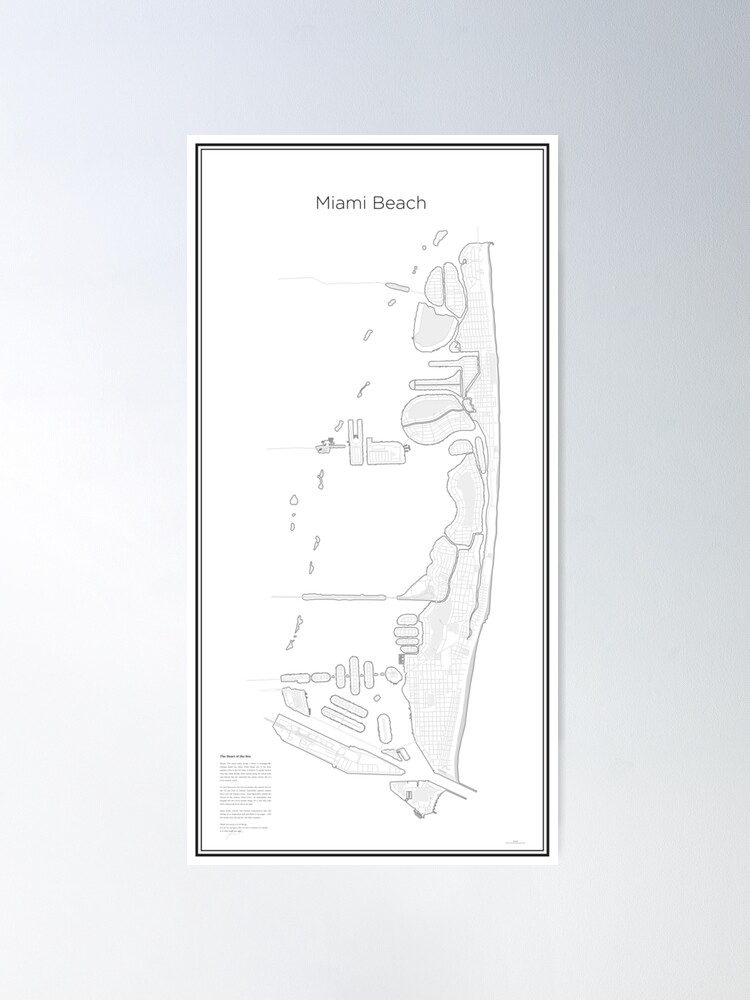 Alternative Ansicht von Illustrative Karte von Miami Beach (Guide) Poster