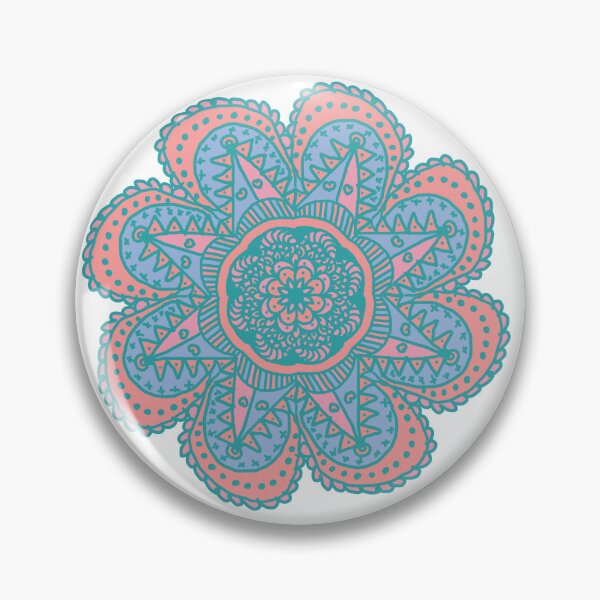 Item preview, Carnival Red Pink Blue Symmetrical Flower designed and sold by ellenhenry.