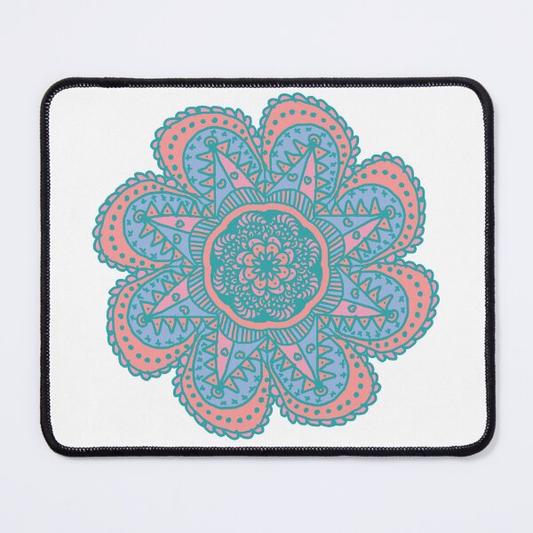 Item preview, Carnival Red Pink Blue Symmetrical Flower designed and sold by ellenhenry.