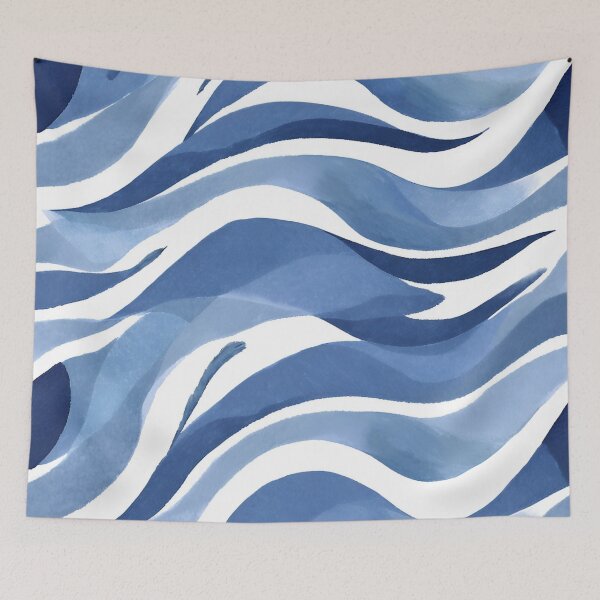 Item preview, blue waves. designed and sold by Tiawich.