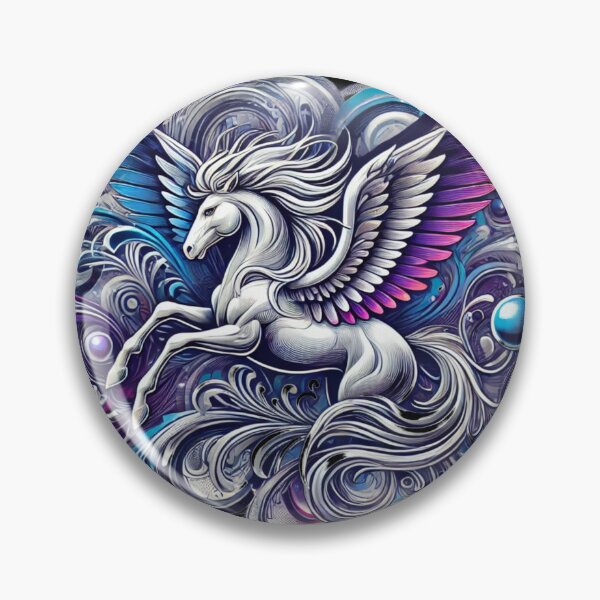 Item preview, Majestic Pegasus in Abstract Swirls designed and sold by TeslaSt0re.