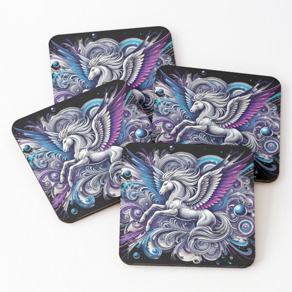 Item preview, Majestic Pegasus in Abstract Swirls designed and sold by TeslaSt0re.