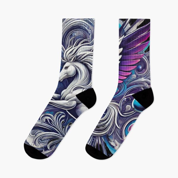 Item preview, Majestuoso Pegaso en remolinos abstractos designed and sold by TeslaSt0re.