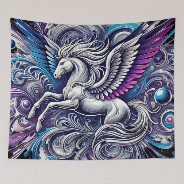 Item preview, Majestic Pegasus in Abstract Swirls designed and sold by TeslaSt0re.
