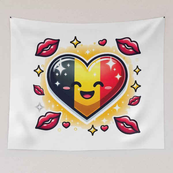 Item preview, Glittering Belgian Love Heart designed and sold by AI-Only Creations.