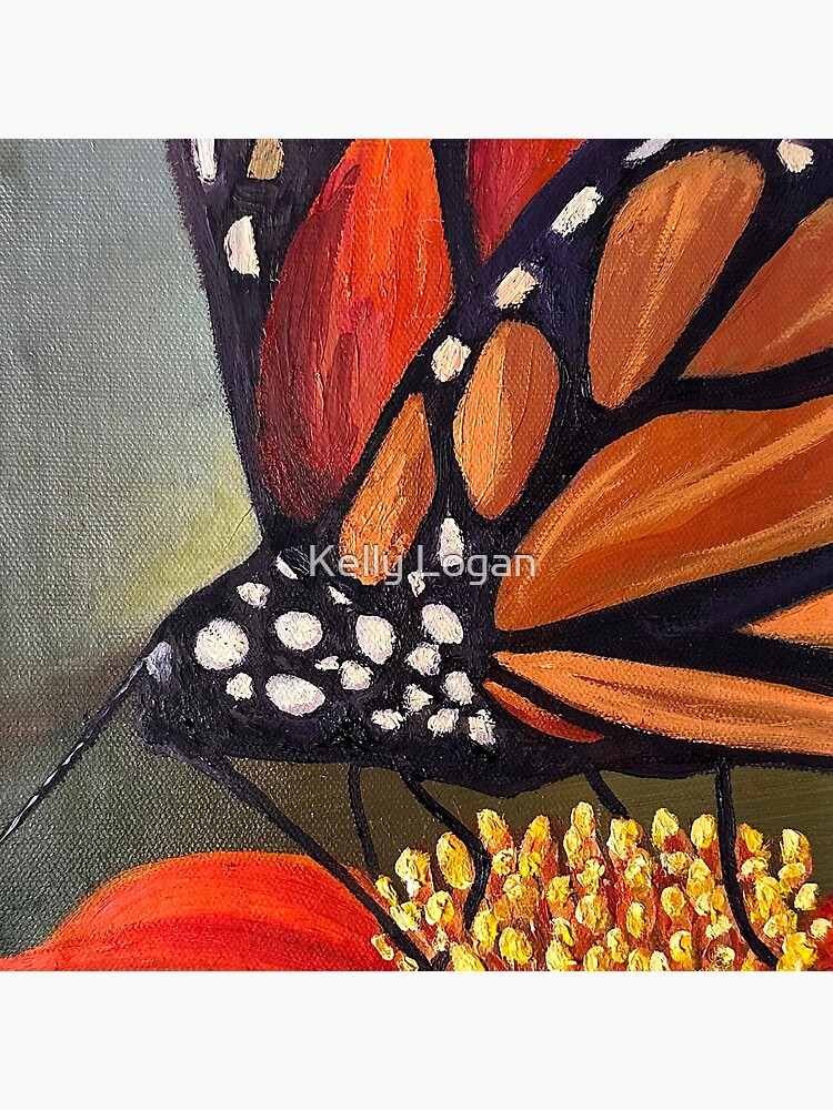 Thumbnail 4 of 4, Pillow, Butterfly on a flower designed and sold by KellyLoganArt.