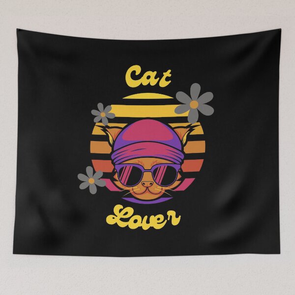 Item preview, Sunset Cat Lover Retro Vibes designed and sold by Aline22.