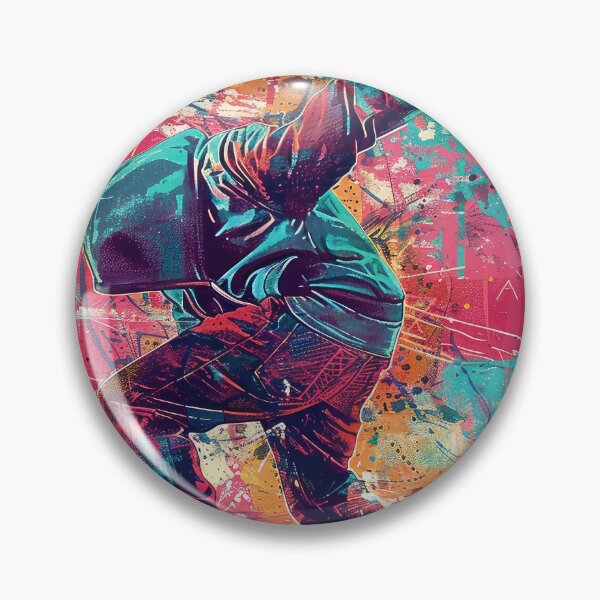 Item preview, Abstract and Colorful Illustration of a Dancer on a Graffiti Wall designed and sold by Jerhus.
