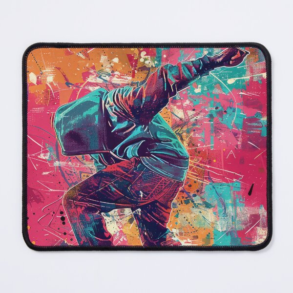 Item preview, Abstract and Colorful Illustration of a Dancer on a Graffiti Wall designed and sold by Jerhus.