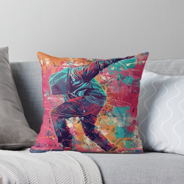 Item preview, Abstract and Colorful Illustration of a Dancer on a Graffiti Wall designed and sold by Jerhus.