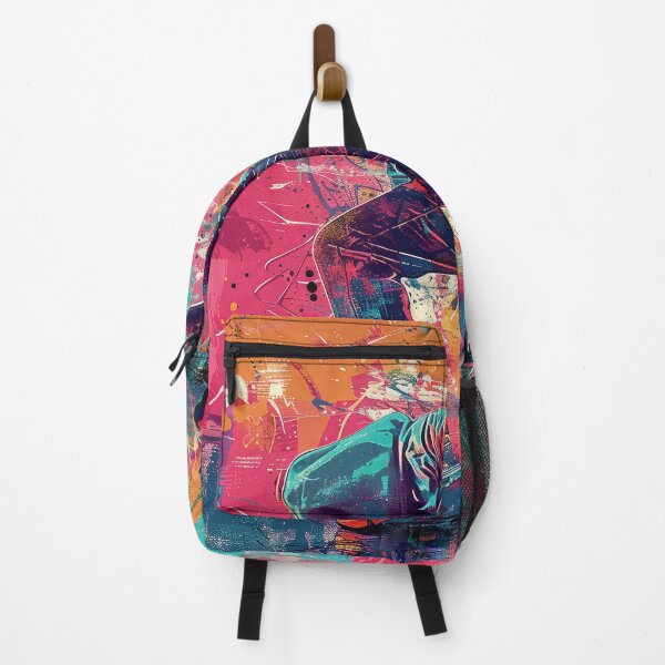 Item preview, Abstract and Colorful Illustration of a Dancer on a Graffiti Wall designed and sold by Jerhus.