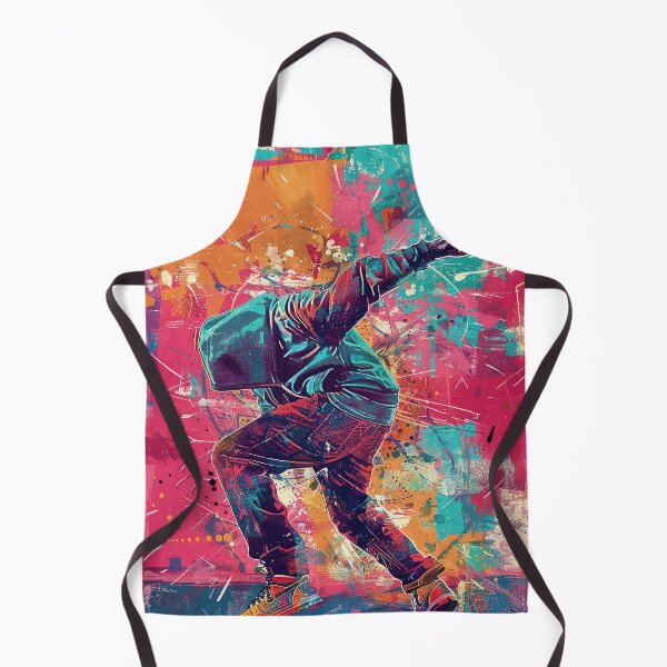 Item preview, Abstract and Colorful Illustration of a Dancer on a Graffiti Wall designed and sold by Jerhus.