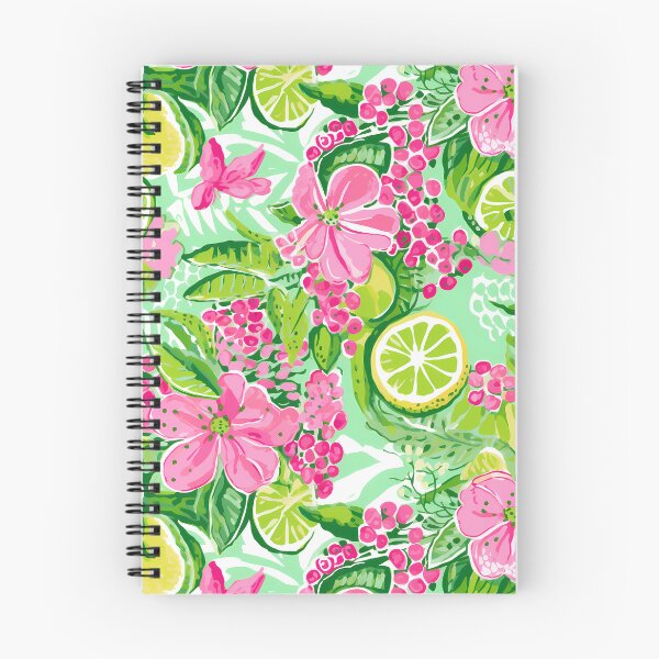 Item preview, Preppy pink flowers and lime slices designed and sold by FK-UK.