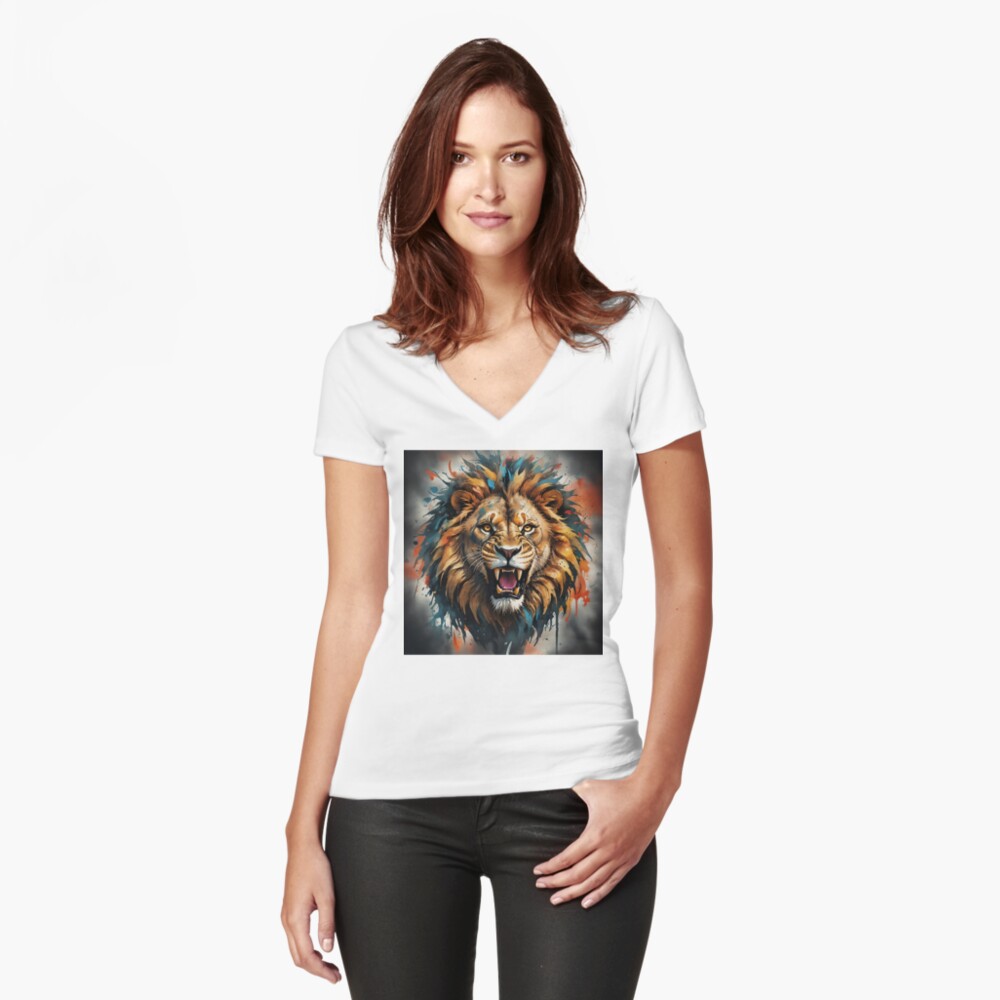 Item preview, Fitted V-Neck T-Shirt designed and sold by starchim01.