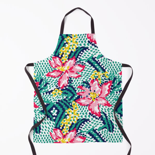 Item preview, Preppy red flowers on green spoted background designed and sold by FK-UK.