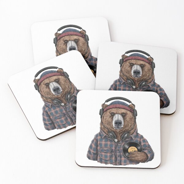 Item preview, Vintage Bear Grooves to the Beat designed and sold by Playful Strokes pom@pom.