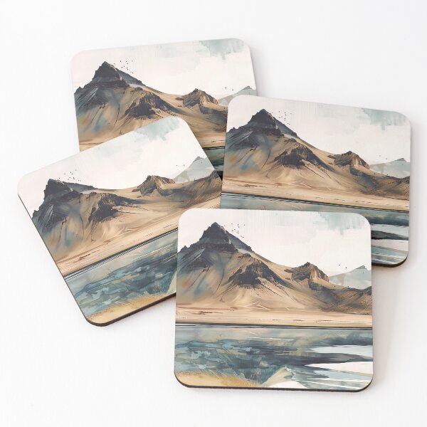 Item preview, Picturesque landscape in Iceland with mountains designed and sold by NordicArtPrint.