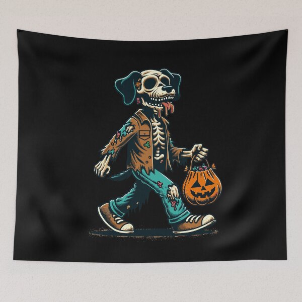 Item preview, Undead Zombie Dog Trick Or Treat Halloween designed and sold by LuminOrb.