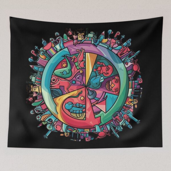 Item preview, Circle with abstract creatures 2 designed and sold by MargoMalej.
