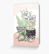 Aloe there succulent illustration Greeting Card