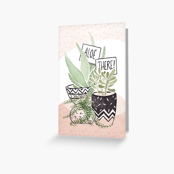 Aloe there succulent illustration Greeting Card
