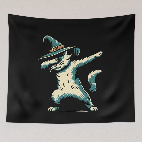 Item preview, Dabbing Witch Cat Dabbing Pet Creepy designed and sold by LuminOrb.