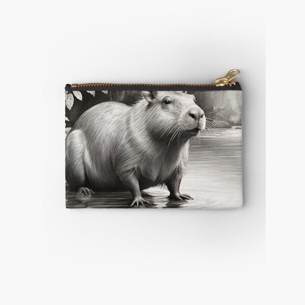 Item preview, Black and White Capybara Pencil Drawing! designed and sold by Pencil-Art.