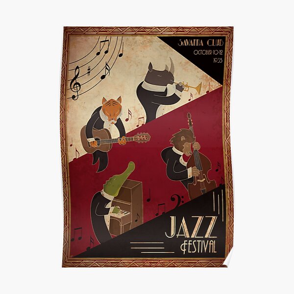 Animals Jazz Poster