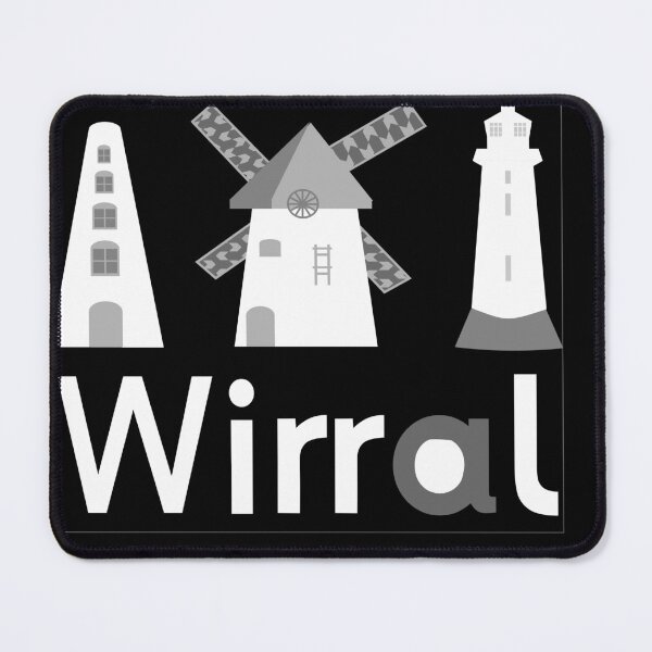 Item preview, Wirral landmarks steel grey designed and sold by szesnastka.