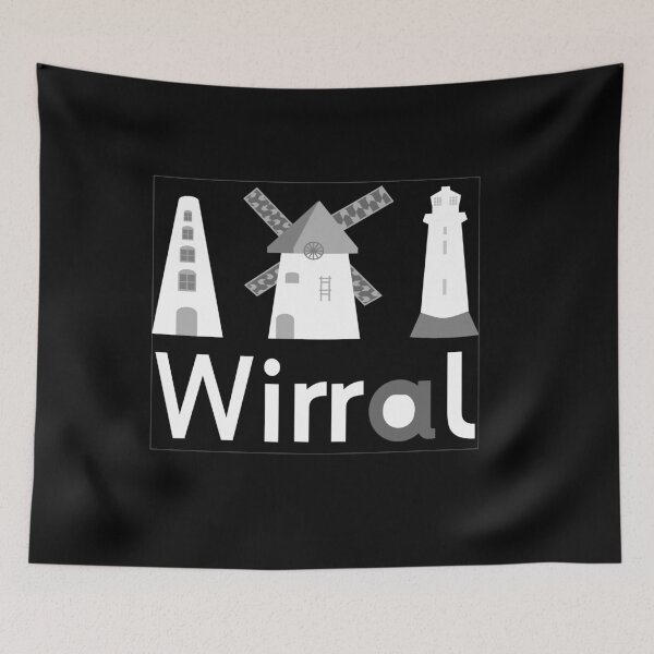 Item preview, Wirral landmarks steel grey designed and sold by szesnastka.