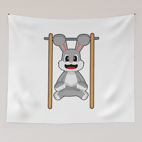 Item preview, Rabbit Bodybuilder Pull ups Bodybuilding designed and sold by Snabdesign84.
