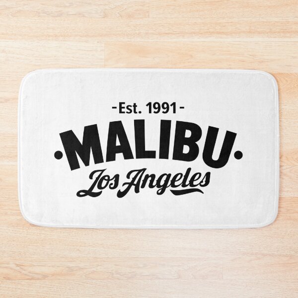 Item preview, Malibu Los Angeles - Black Typographic Logo Design designed and sold by Boogosh.