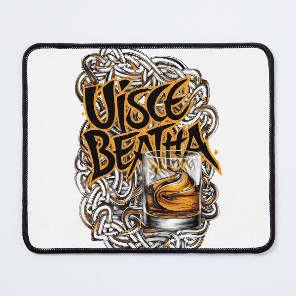 Item preview, Irish Whiskey in Irish Language Celtic Theme Design Uisce Beatha designed and sold by CELTIC-DESIGNS.