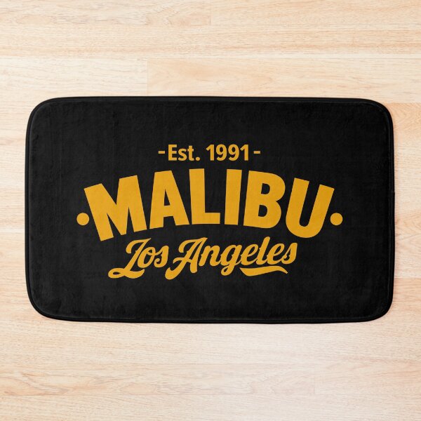 Item preview, Malibu Los Angeles - Yellow Typographic Logo Design designed and sold by Boogosh.