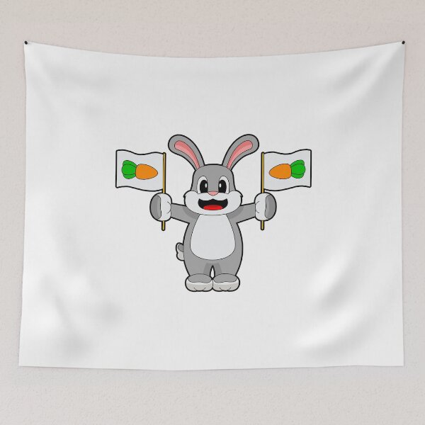 Item preview, Rabbit Carrot Flag designed and sold by Snabdesign84.